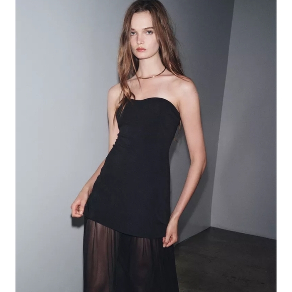Zara Dresses & Skirts - Zara Black Strapless Dress